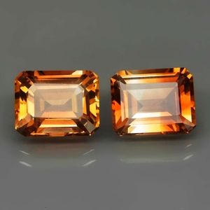 Beautifully matched 7.64ct Imperial Topaz pair